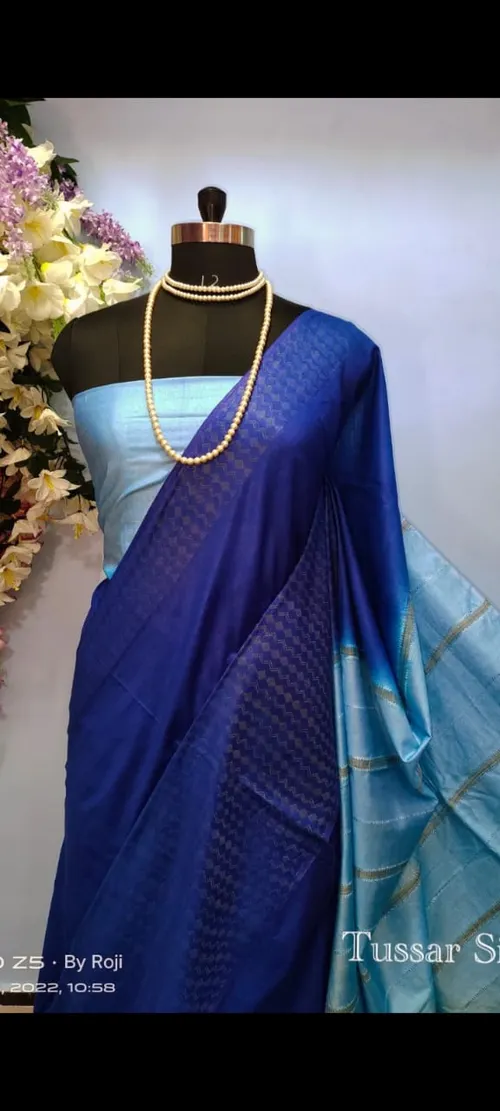 Graceful Kota Viscose Silk Saree with Elegant Dupion Borders